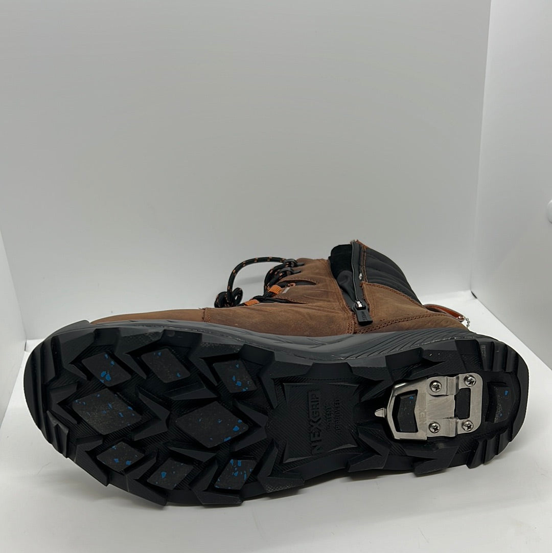 NEXGRIP DENALI BROWN LEATHER WATERPROOF MENS SNOW BOOT WITH RETRACTABLE ICE CLEATS - All Mixed Up