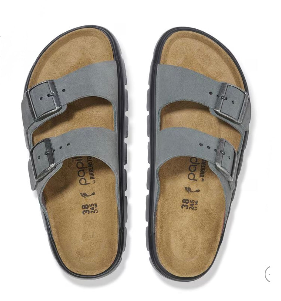 Birkenstock Arizona Chunky
Suede Leather - Basalt Gray/ Black