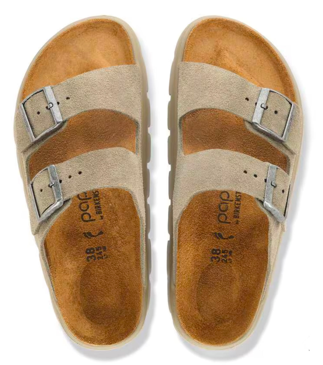 Birkenstock Arizona Chunky
Suede Leather Taupe Tonal