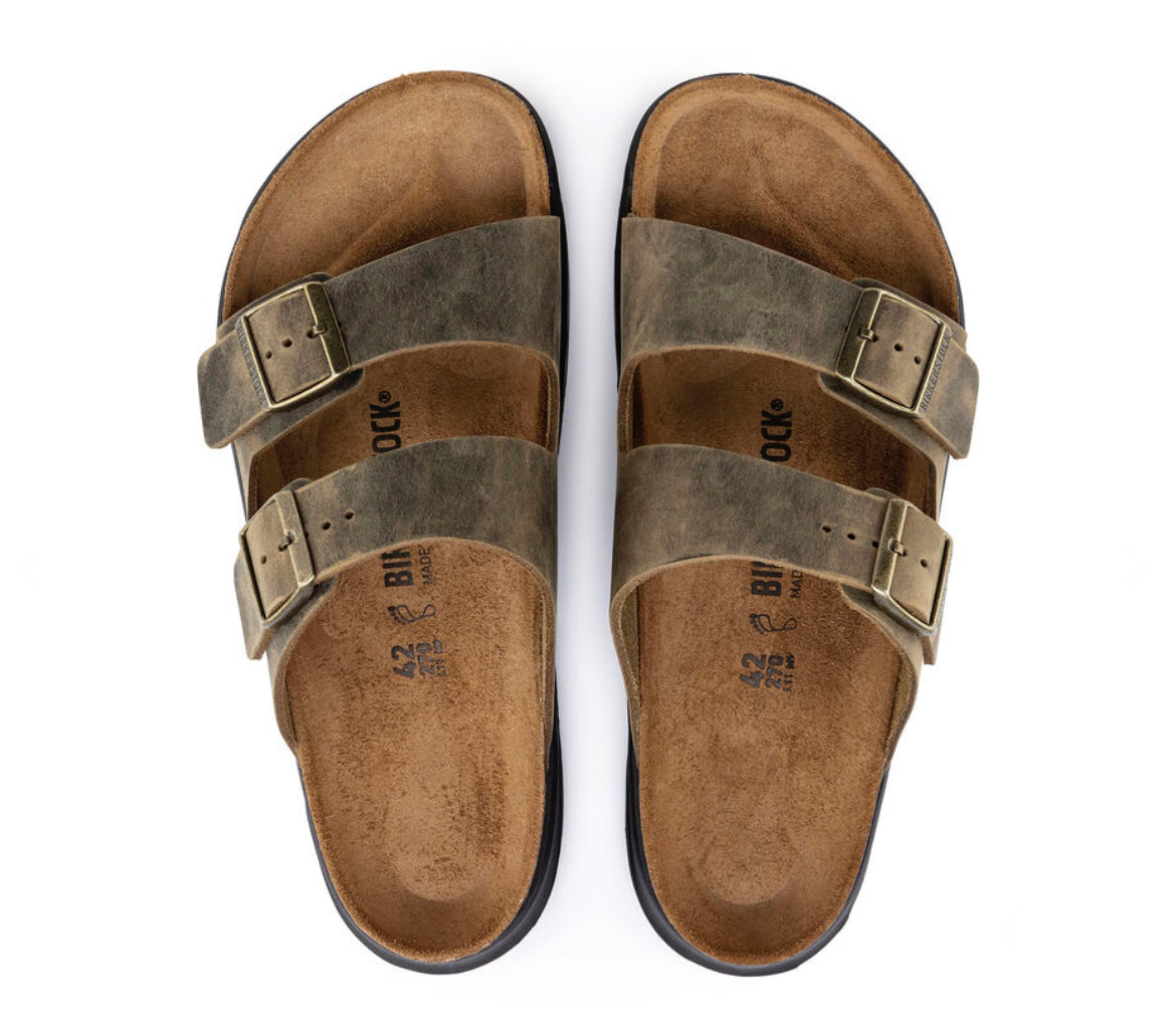 Birkenstock CT Men’s Faded Khaki Oiled Leather - All Mixed Up