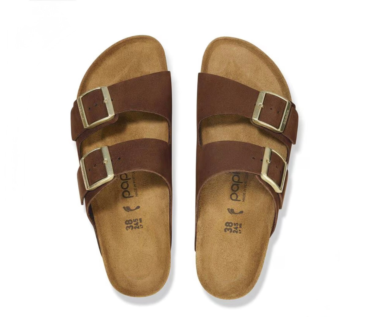 Birkenstock Arizona Flex Platform Nubuck Leather - Dark Tea