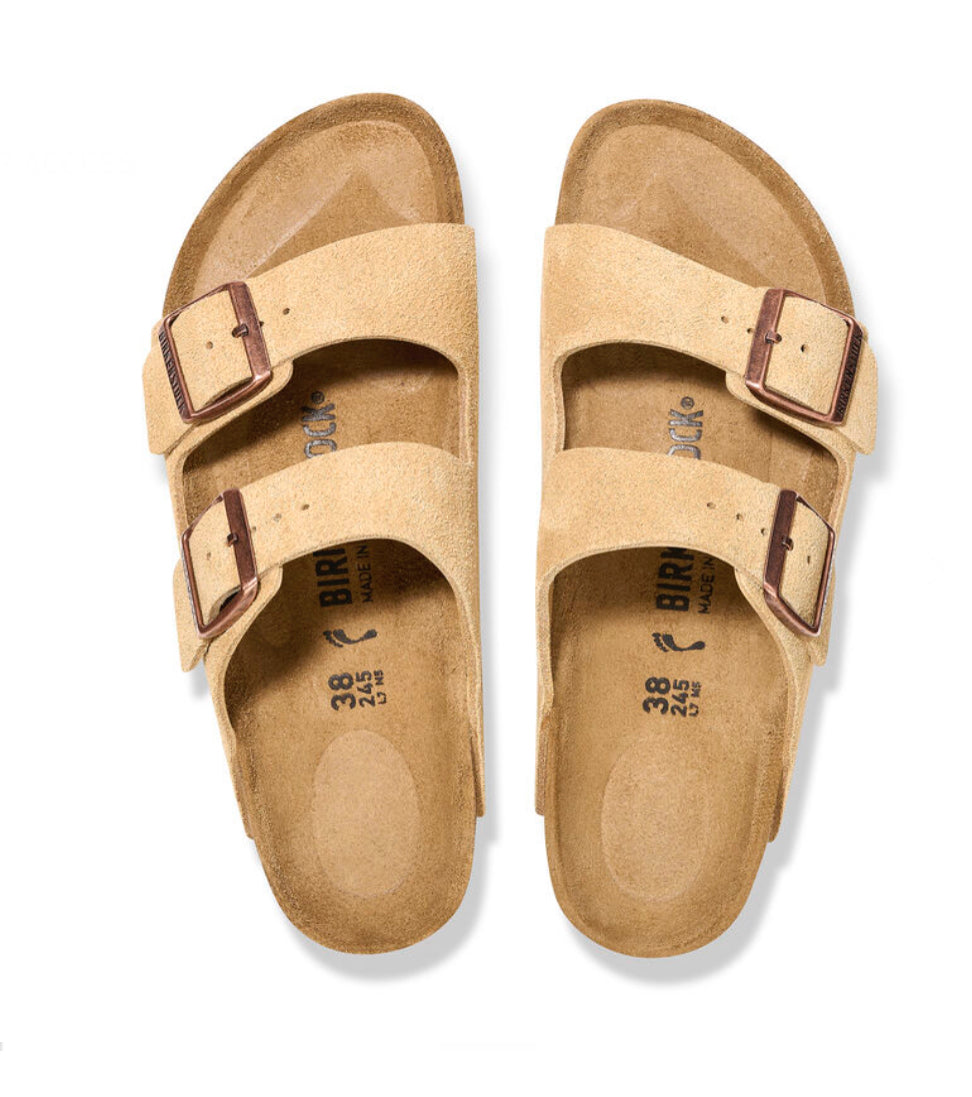 Birkenstock Arizona Latte Cream Suede - All Mixed Up