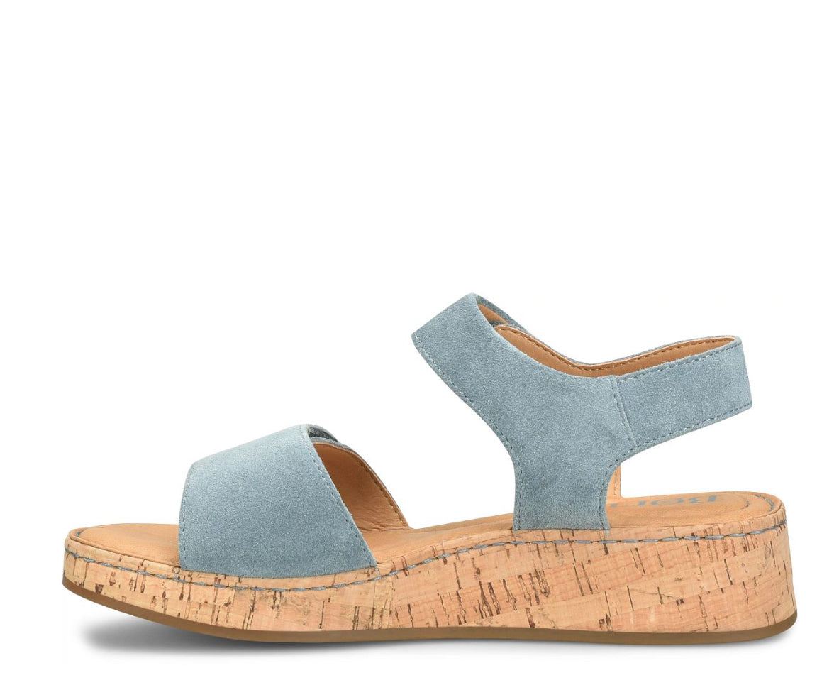Born Cabanas Light Blue Suede Women’s Sandal