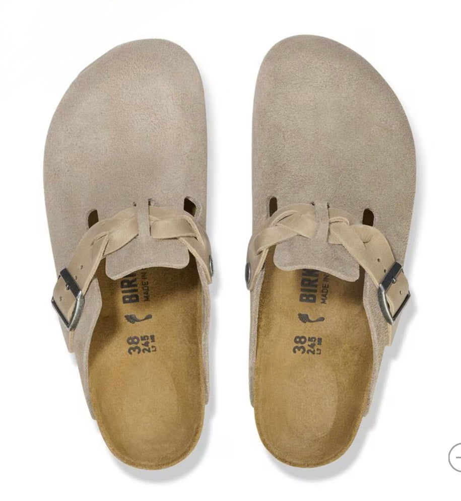 Birkenstock Boston Braided
Suede Leather - Taupe