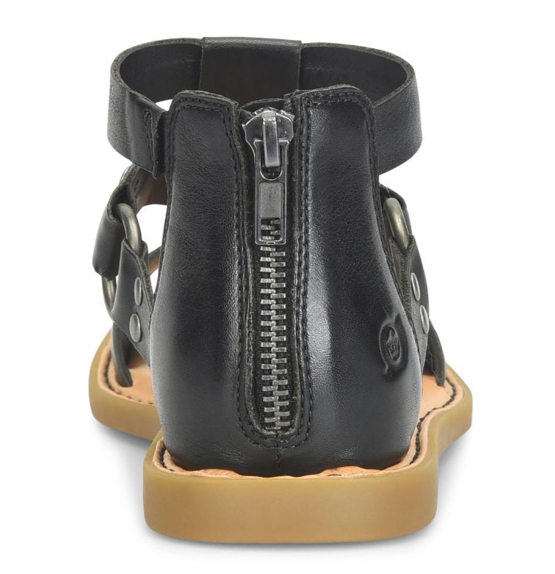 Born INDI Black Flat Sandal Women’s