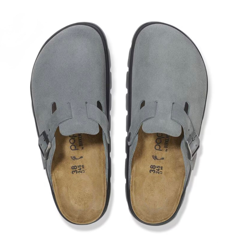 Birkenstock Boston Chunky
Suede Leather - Basalt Gray/ Black