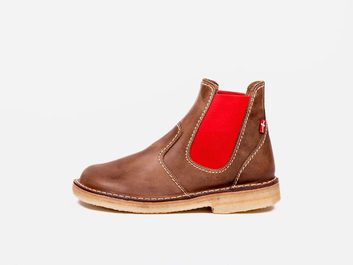 Duck Feet Roskilde Cocoa/Red Boot - All Mixed Up