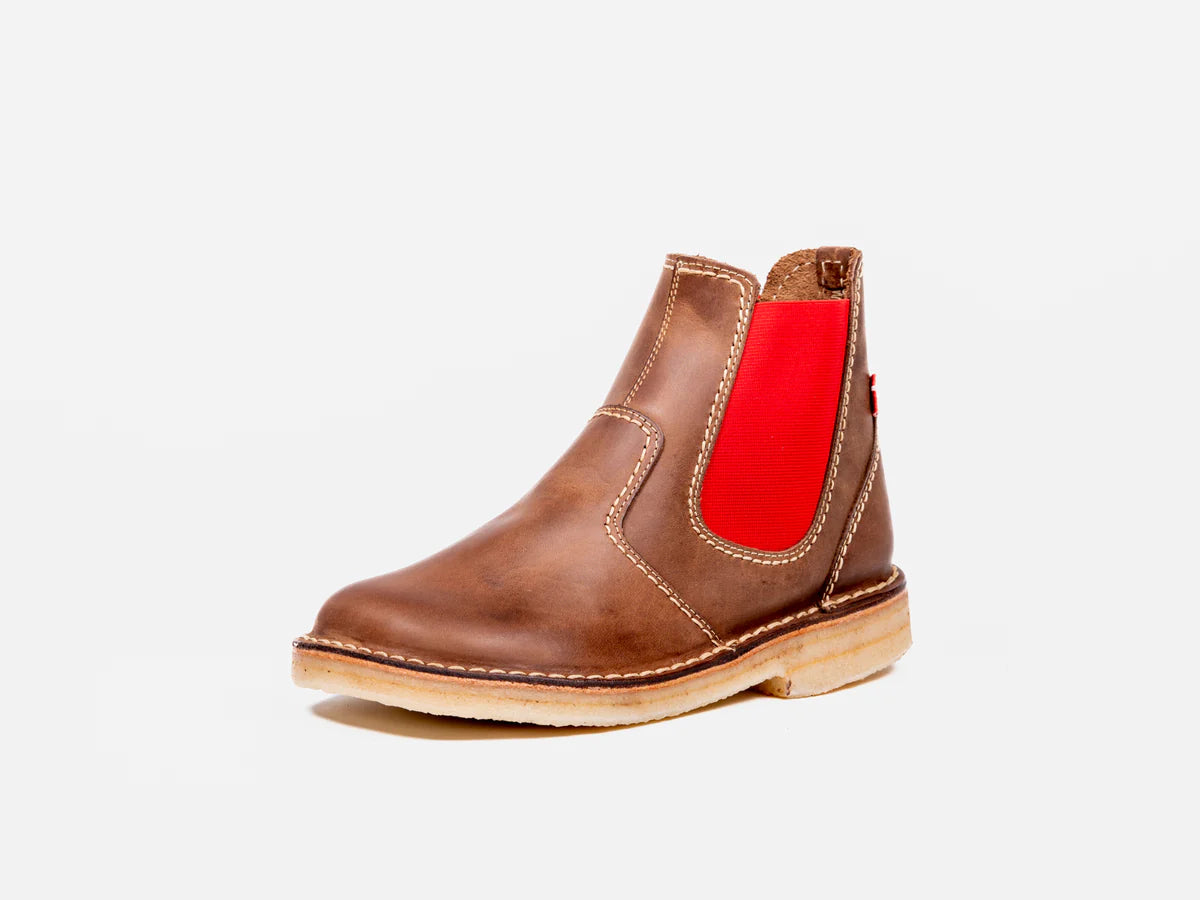 Duck Feet Roskilde Cocoa/Red Boot - All Mixed Up