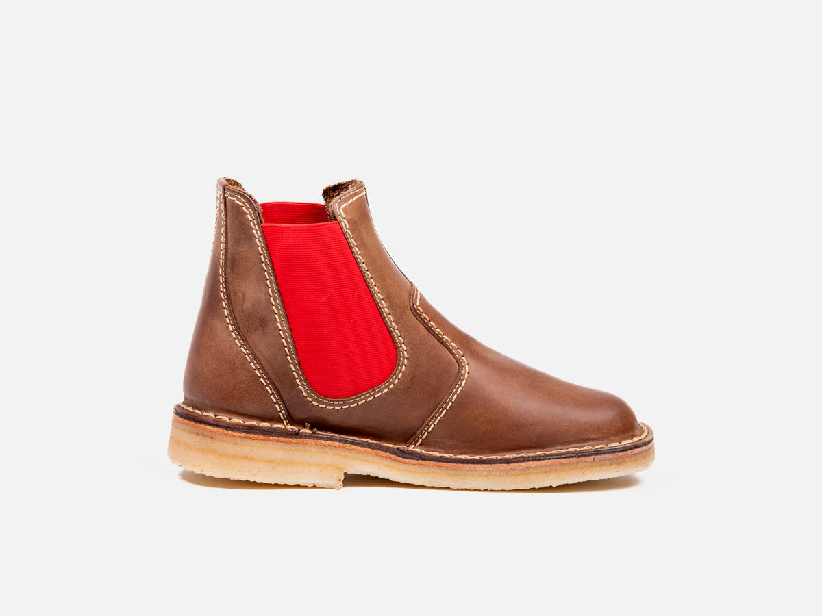 Duck Feet Roskilde Cocoa/Red Boot - All Mixed Up