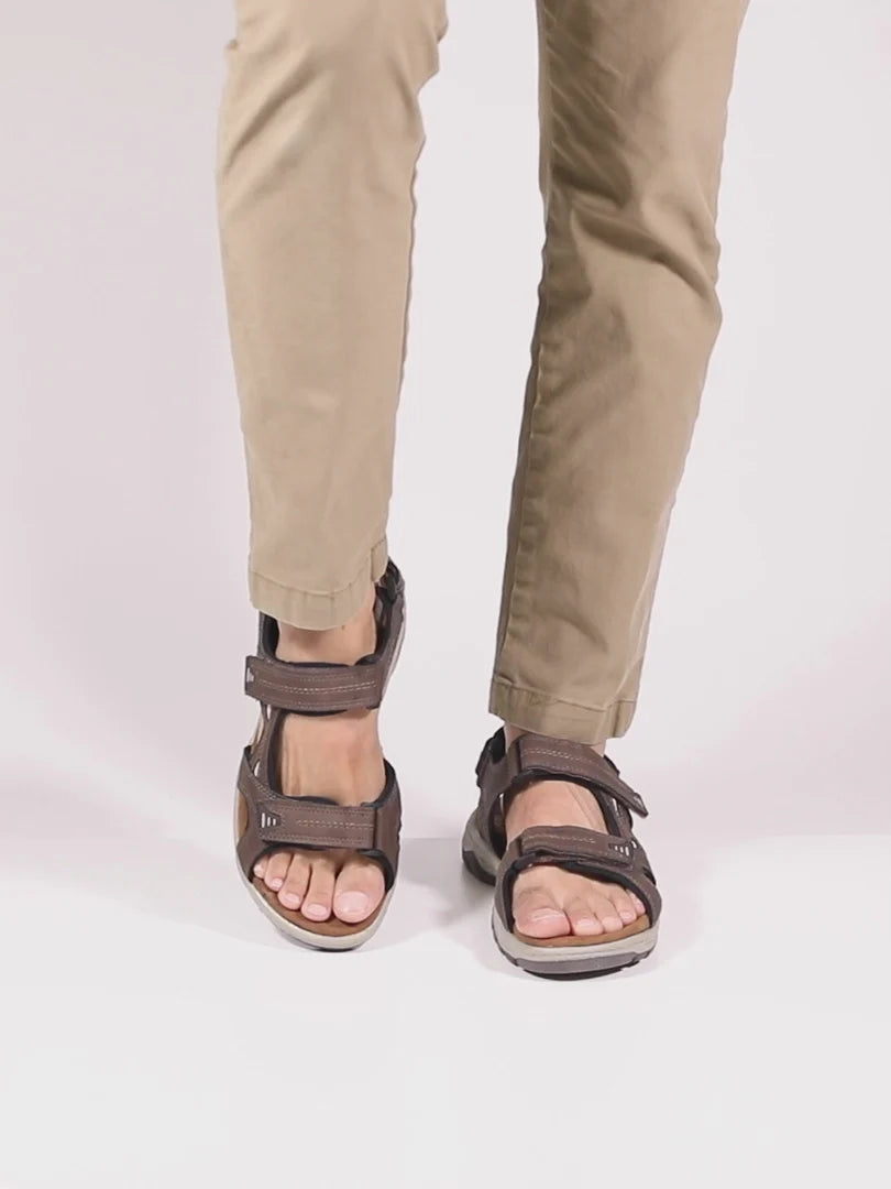 SPRING STEP MEN GRADIENT SPORT SANDALS BROWN - All Mixed Up