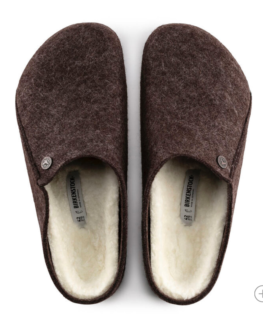 Birkenstock Zermatt Rivet Mocha Wool Felt - All Mixed Up