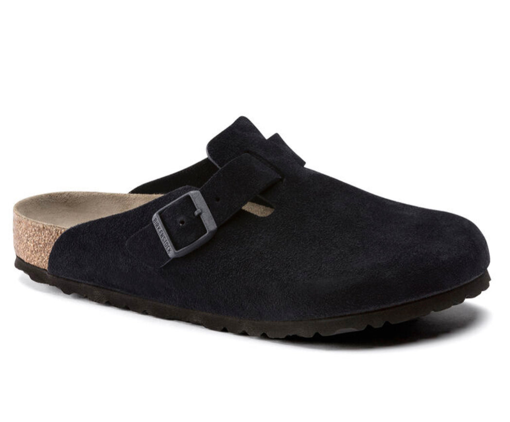 Birkenstock Boston Suede Midnight SoftFootbed - All Mixed Up