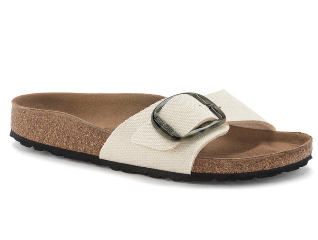 Birkenstock MADRID VEGAN BIG BUCKLE TEXTILE EggShell - All Mixed Up