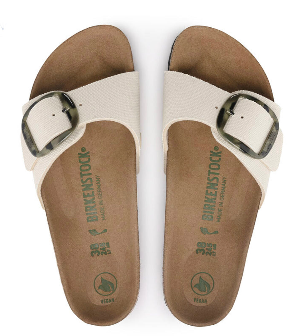 Birkenstock MADRID VEGAN BIG BUCKLE TEXTILE EggShell - All Mixed Up