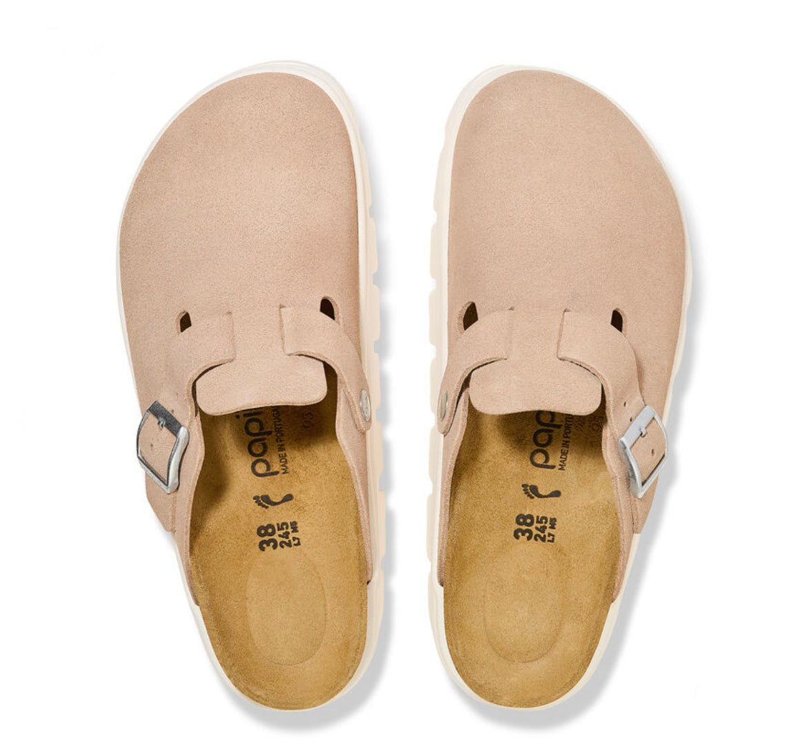 Birkenstock Boston Chunky Suede Leather Warm Sand - All Mixed Up