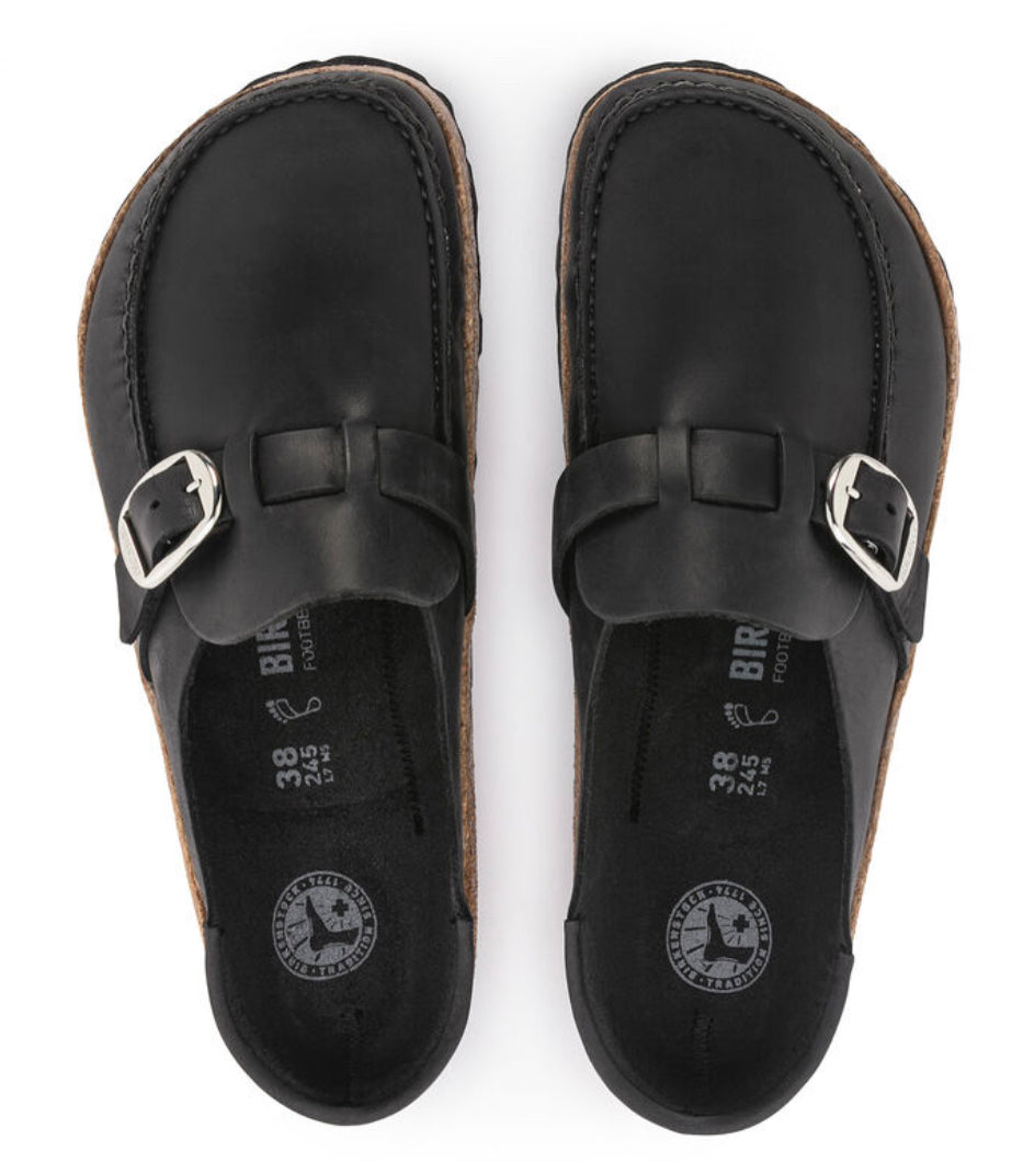 Birkenstock Buckley Black Oiled Leather - All Mixed Up