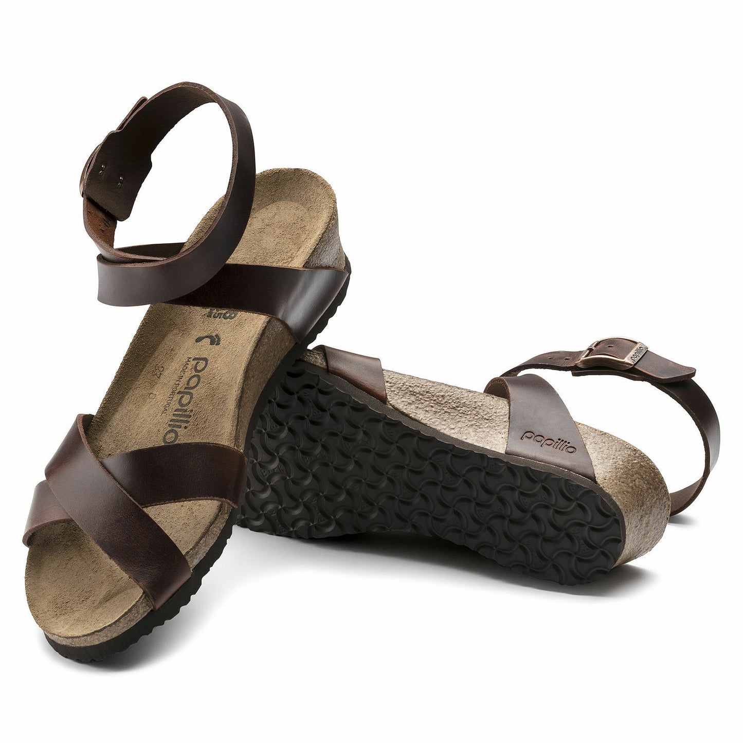 Birkenstock Papillio Cognac Lola Leather Womens Traditional Footbed - All Mixed Up