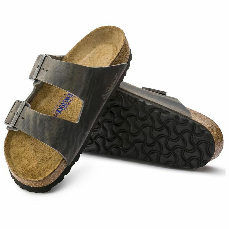 Birkenstock Arizona Iron Leather SoftFootbed Uni-Sex - All Mixed Up