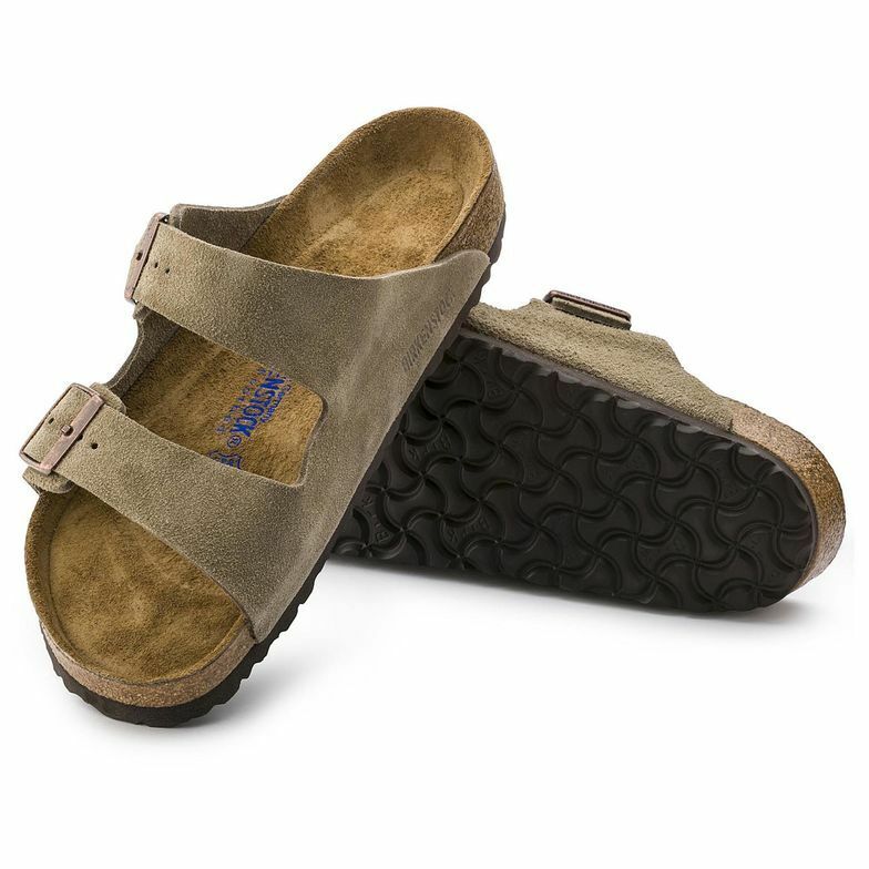 Birkenstock Arizona Taupe Suede Soft Footbed Uni-Sex - All Mixed Up