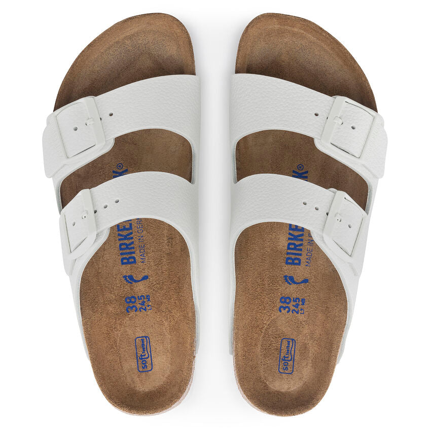 Birkenstock Arizona White Leather SoftFootbed - All Mixed Up