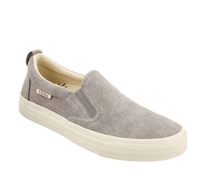 Taos Footwear Women’s Rubber Soul Grey Wash Canvas - All Mixed Up