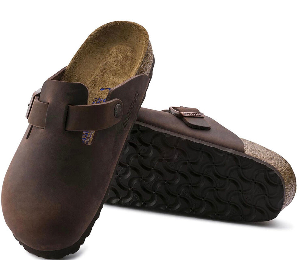 Birkenstock Boston Oiled Leather Habana SoftFootbed - All Mixed Up