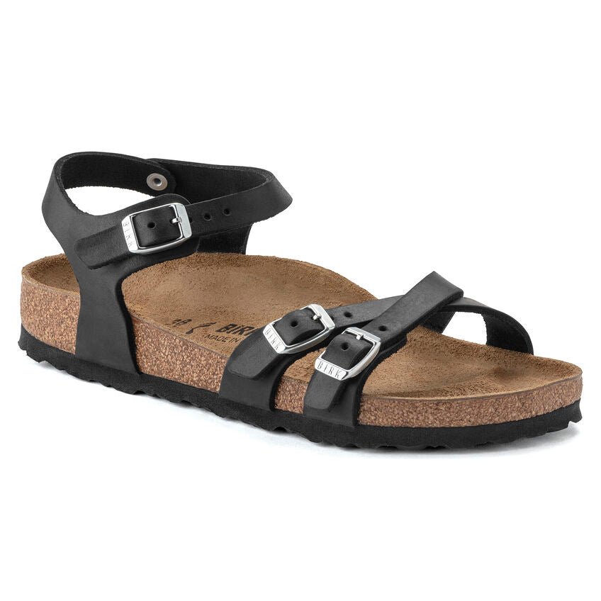 Birkenstock Kumba Oiled Leather Black Sandal - All Mixed Up