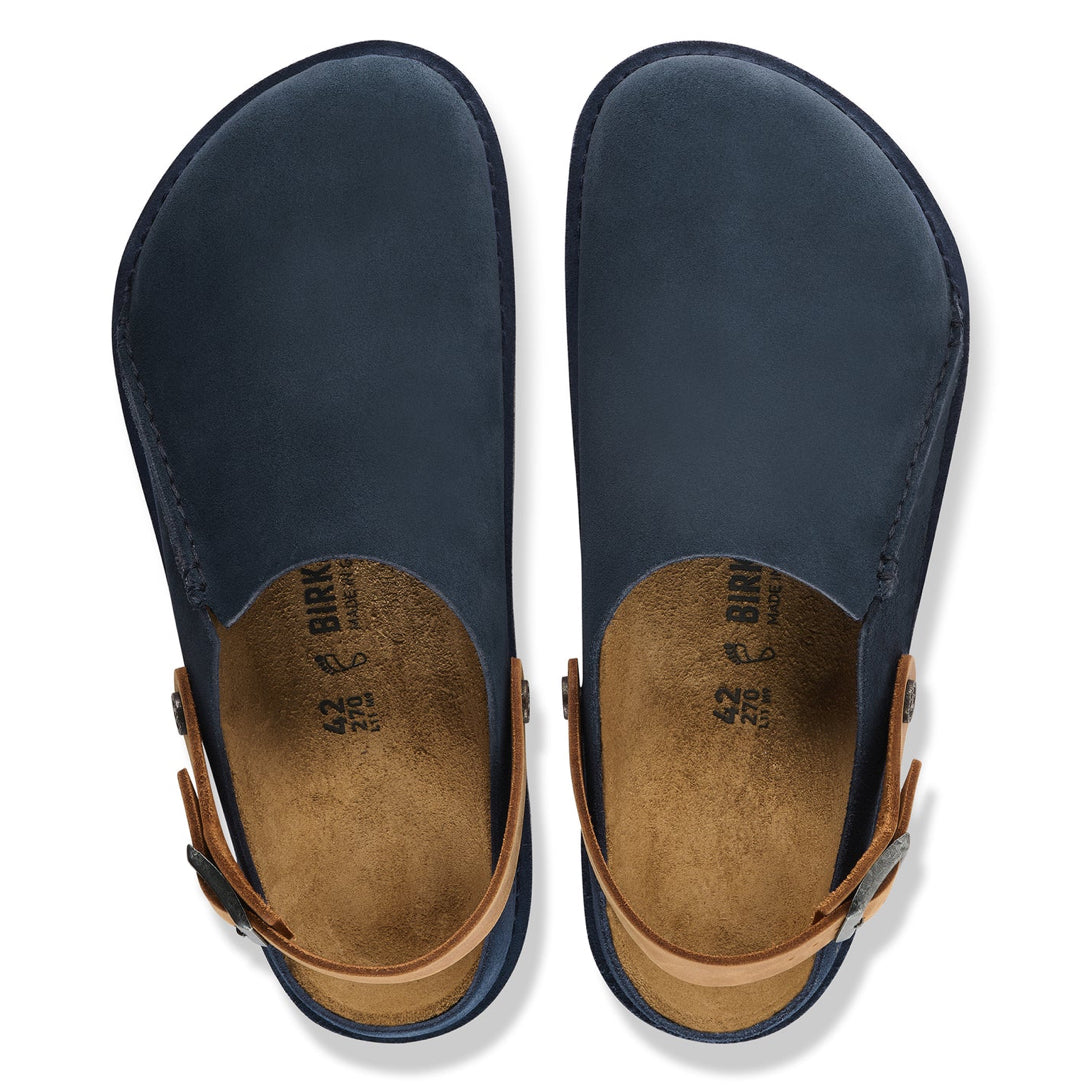 Birkenstock LUTRY Premium Suede NAVY/COGNAC