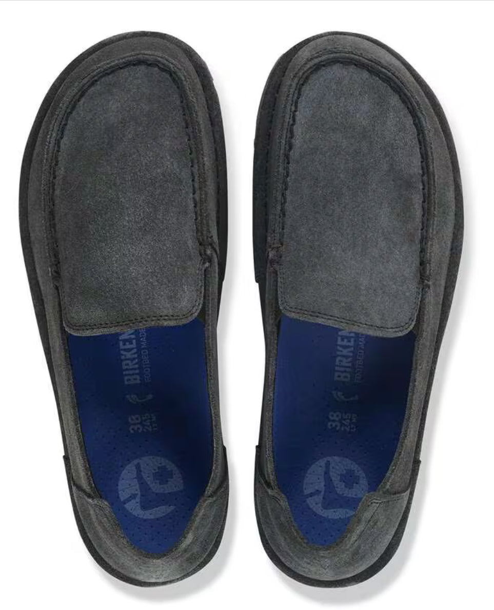 Birkenstock Utti Slip On Suede Leather Charcoal