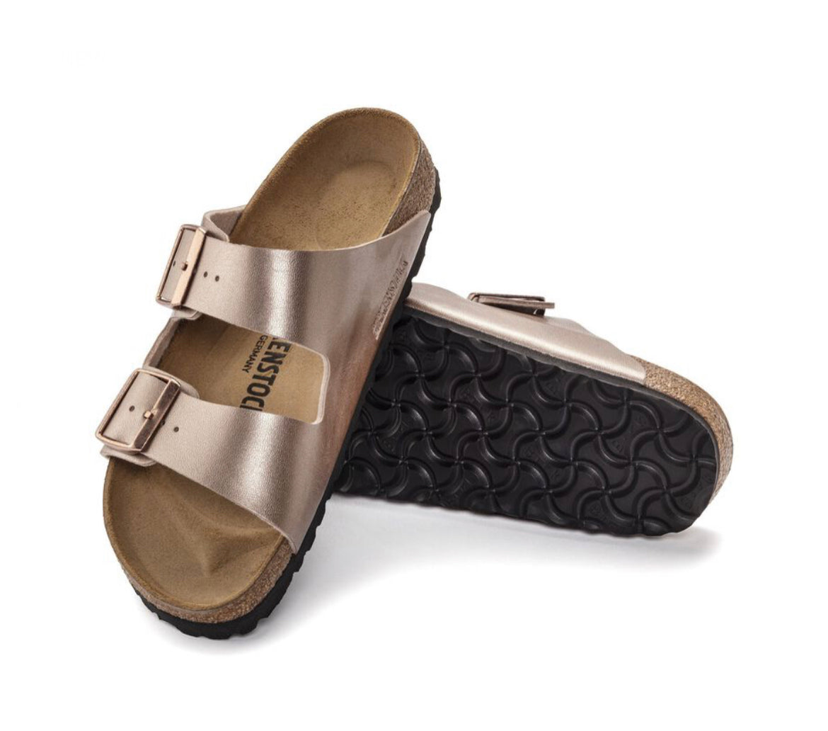 Birkenstock Arizona Copper Birko Flor Sandal