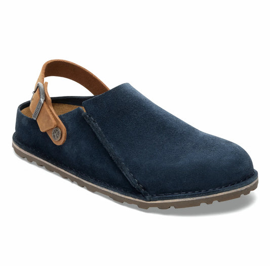 Birkenstock LUTRY Premium Suede NAVY/COGNAC