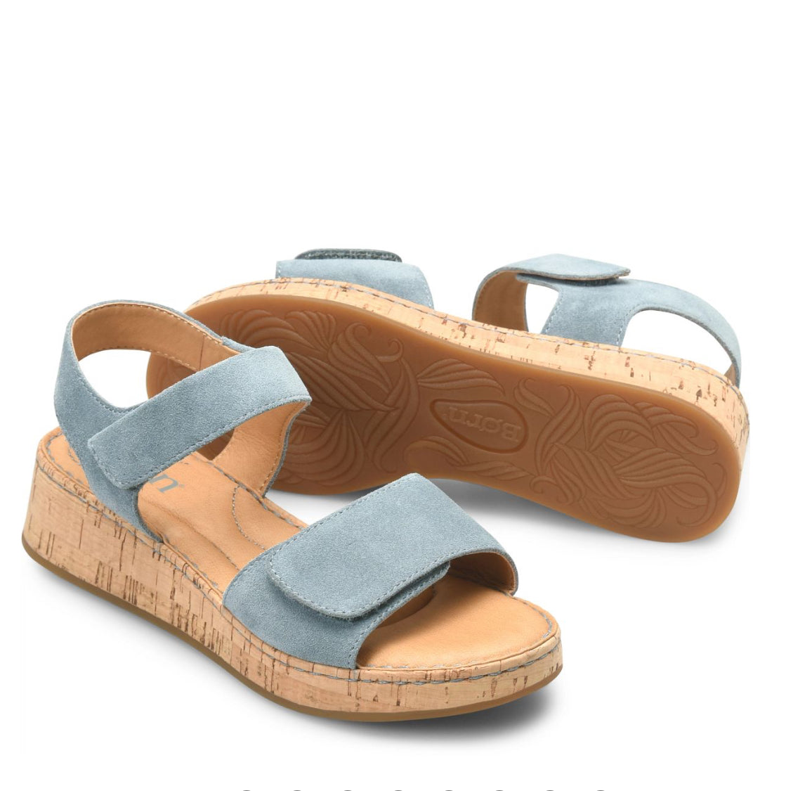 Born Cabanas Light Blue Suede Women’s Sandal