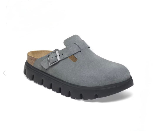 Birkenstock Boston Chunky
Suede Leather - Basalt Gray/ Black