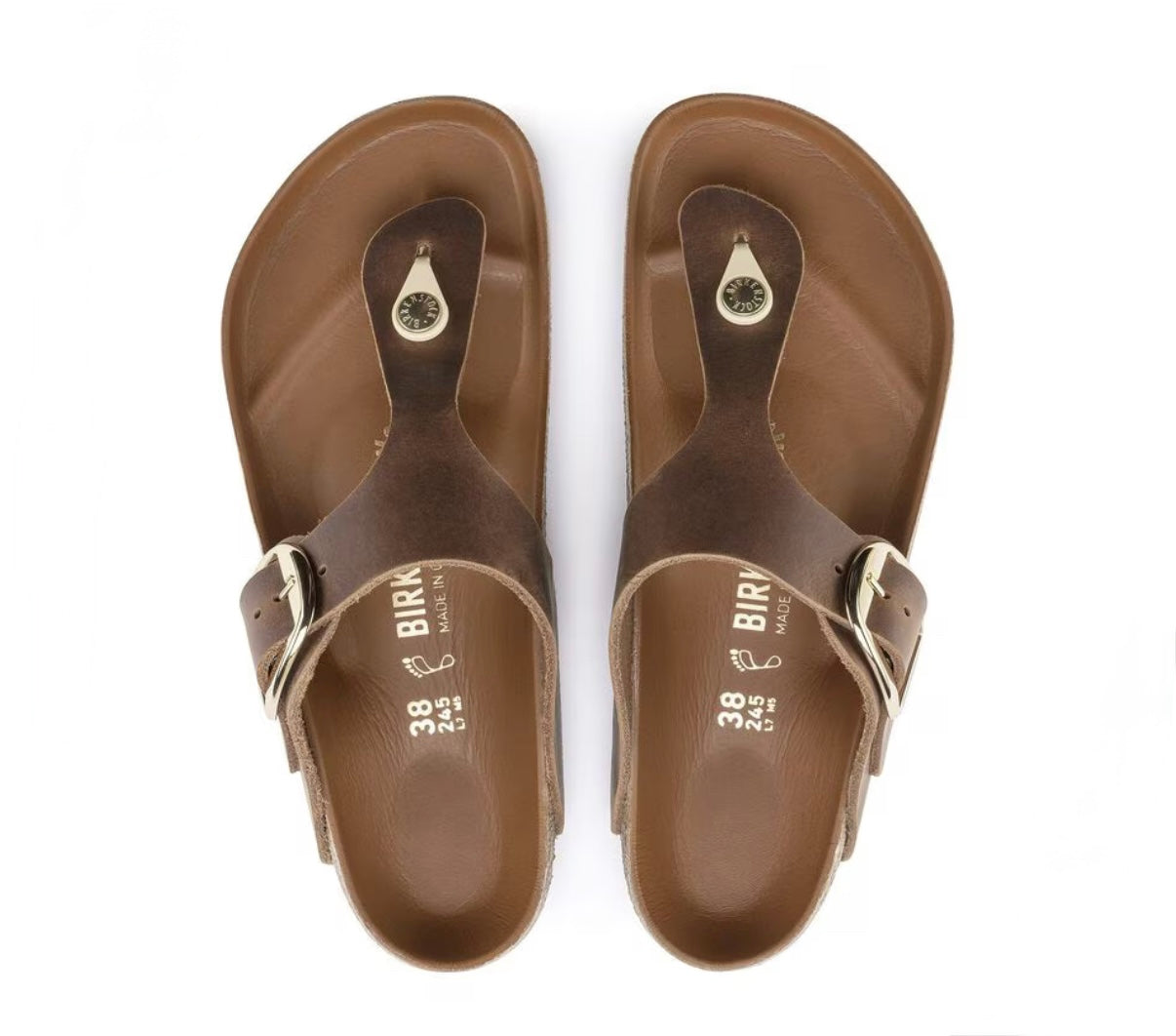 Birkenstock Gizeh Big Buckle
Oiled Leather - Cognac