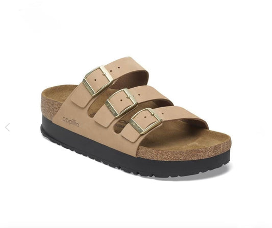 Birkenstock Florida Flex Platform
Nubuck Leather - Sandcastle
