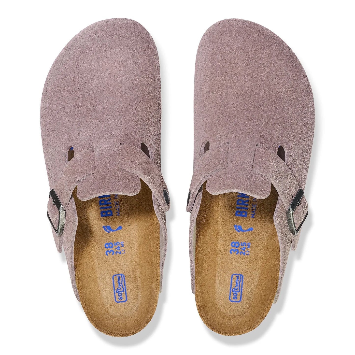 Birkenstock Boston Faded Purple Suede Clog