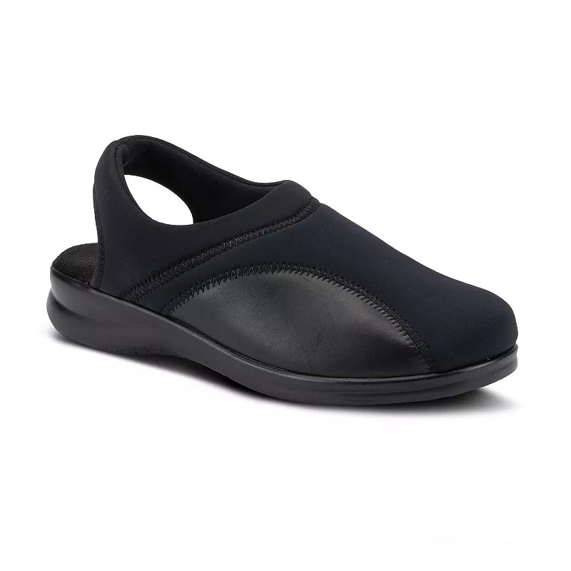 Flexus by Spring Step Flexia Women's Slingback Clogs Black - All Mixed Up 