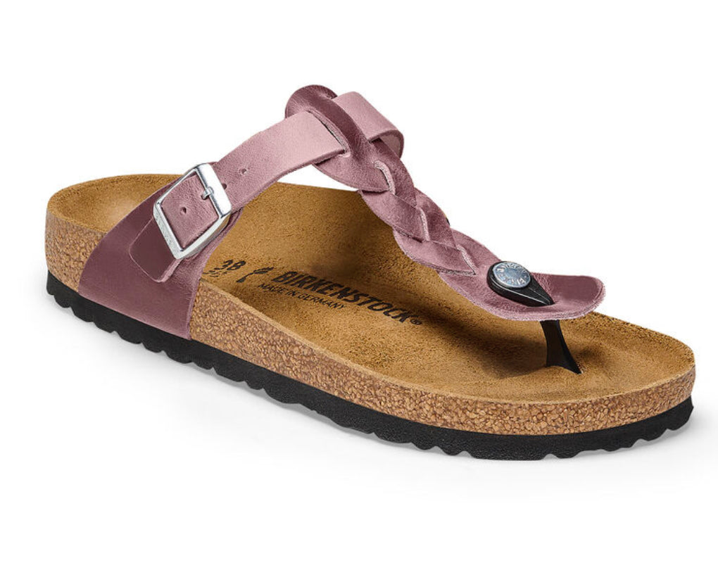 Birkenstock Gizeh Braided Lavender Oiled Leather - All Mixed Up 