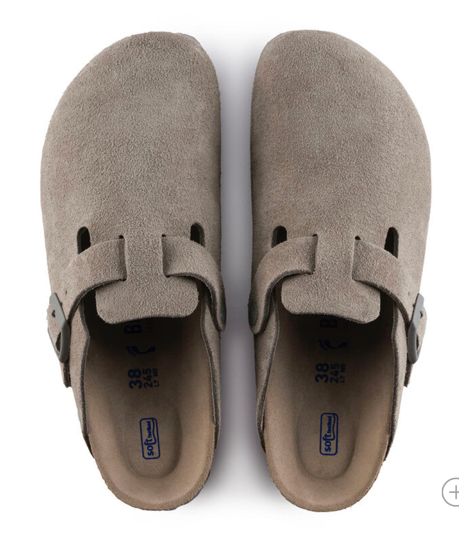 Birkenstock Boston Suede Stone Coin - All Mixed Up 