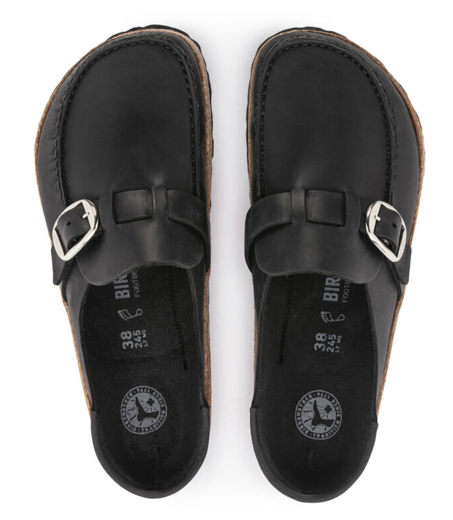 Birkenstock Buckley Black Oiled Leather - All Mixed Up 