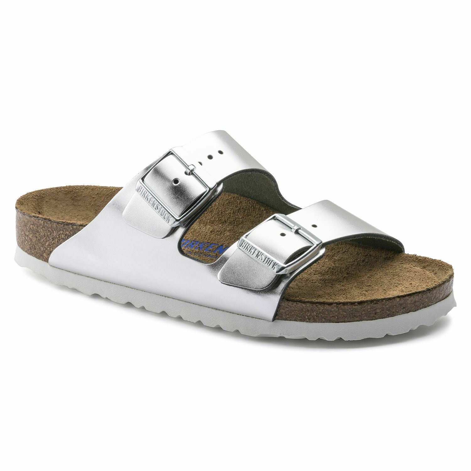Birkenstock Arizona Silver Soft Footbed Womens - All Mixed Up 
