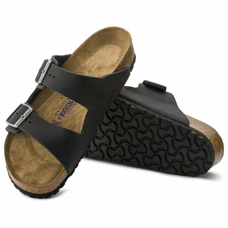 Birkenstock Arizona Black Leather Uni-Sex Soft Footbed - All Mixed Up 