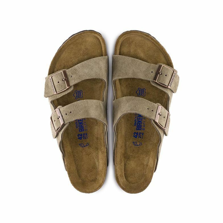 Birkenstock Arizona Taupe Suede Soft Footbed Uni-Sex - All Mixed Up 