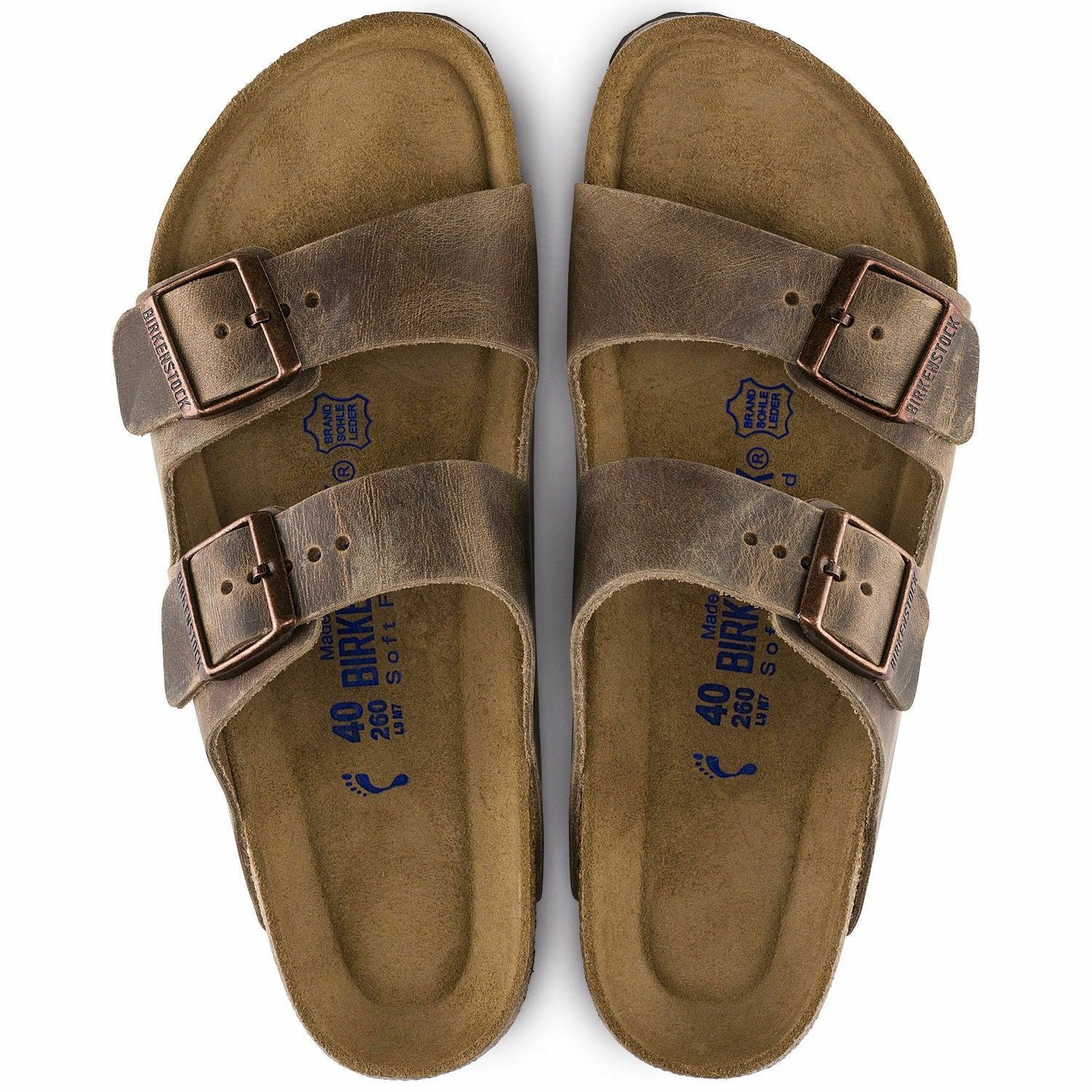 Birkenstock Arizona Tobacco Brown SoftFootbed Uni-Sex - All Mixed Up 