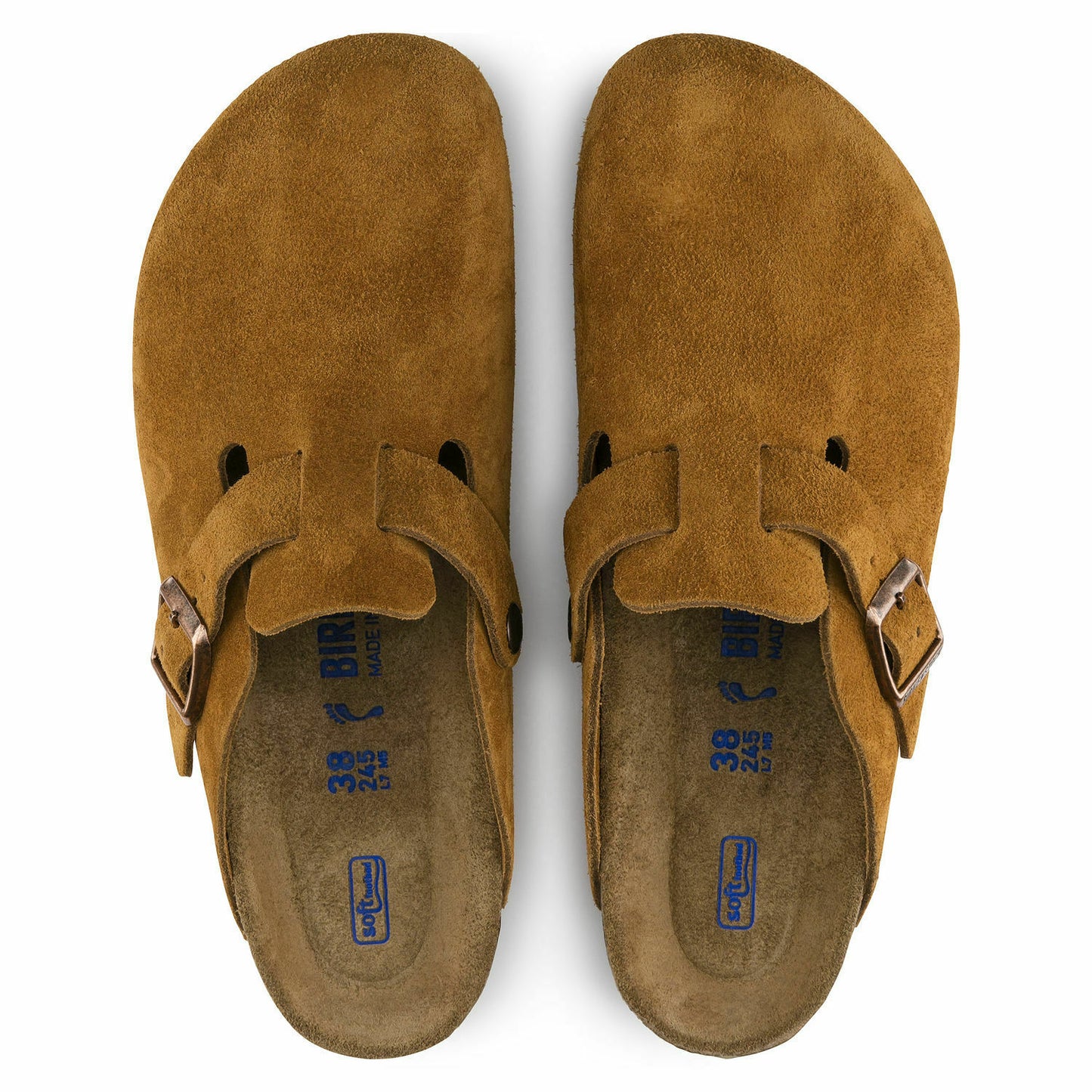 Birkenstock Boston Mink Suede SoftFootbed Womens - All Mixed Up 