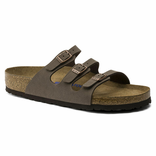 Birkenstock Florida Women's Mocha SoftFootbed - All Mixed Up 