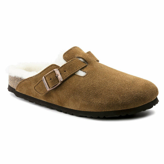 Birkenstock Boston Shearling Fur Mink Womens - All Mixed Up 