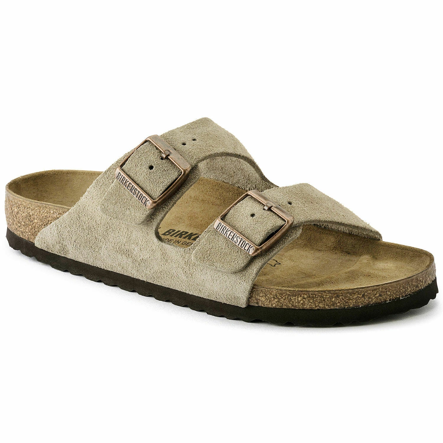 Birkenstock Arizona Taupe Suede HardFootbed Uni-Sex - All Mixed Up 