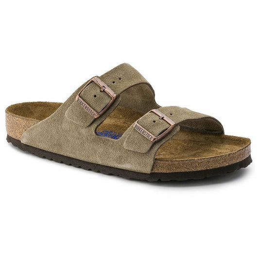 Birkenstock Arizona Taupe Suede Soft Footbed Uni-Sex - All Mixed Up 
