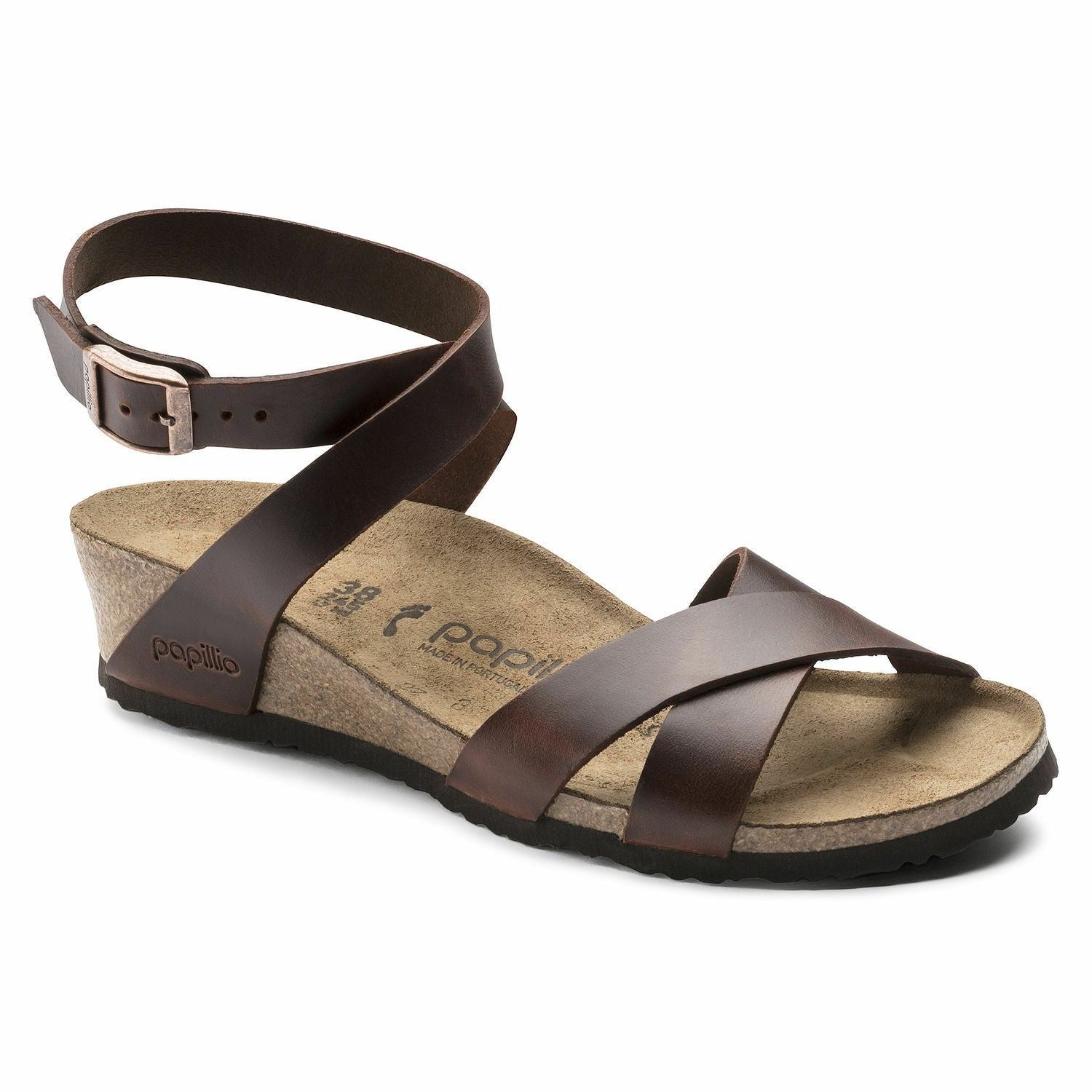 Birkenstock Papillio Cognac Lola Leather Womens Traditional Footbed - All Mixed Up 